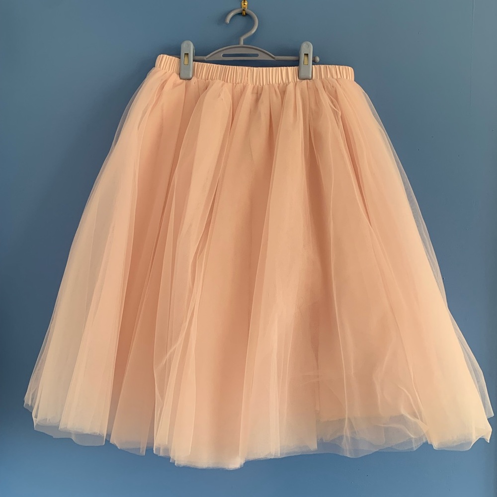 Amazon Below the Knee Women’s Layered Pink Tulle Skirt